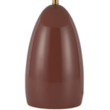 Poppy Table Lamp Burgundy By Alora - Detailed View