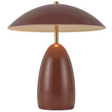 Poppy Table Lamp Burgundy By Alora - Front View