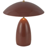 Poppy Table Lamp Burgundy By Alora - Top View