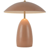 Poppy Table Lamp Peach By Alora - Front View