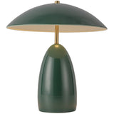 Poppy Table Lamp Pine Green By Alora - Front View