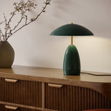 Poppy Table Lamp Pine Green By Alora - Lifestyle View