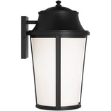 Portola Outdoor Lantern Large Textured Black By Generation Lighting - Side View
