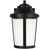 Portola Outdoor Lantern Small Textured Black By Generation Lighting - Front View