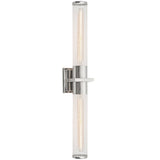 Positano Vanity Light Medium Polished Nickel Clear Glass By Artcraft Side View