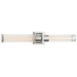 Positano Vanity Light Medium Polished Nickel Clear Glass By Artcraft