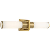 Positano Vanity Light Small Brushed Brass & White Glass By Artcraft With Light