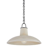 Pottersville Pendant - 18 Inch - Distressed Bronze with Ceramic Ivory Crackle by Hudson Valley