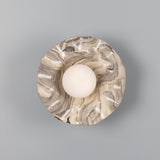 Powder Coated Matte Black Wavy Marbled Rivale Wall Light by Mullan Lighting