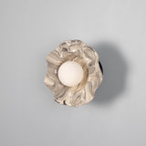Powder Coated Matte Black Wavy Marbled Rivale Wall Light by Mullan Lighting