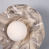 Powder Coated Matte Black Wavy Marbled Rivale Wall Light by Mullan Lighting Details