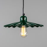 Powder Coated Racing Green Ardle Factory Pendant Light by Mullan Lighting