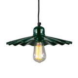 Powder Coated Racing Green Ardle Factory Pendant Light by Mullan Lighting
