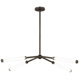 Poza Chandelier Small Bronze By Visual Comfort Modern - Front View