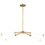 Poza Chandelier Small Hand Rubbed Anique Brass By Visual Comfort Modern - Front View