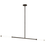 Poza Linear Chandelier Bronze By Visual Comfort Modern - Side View