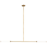 Poza Linear Chandelier Hand Rubbed Antique Brass By Visual Comfort Modern