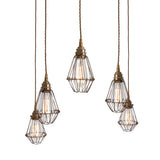 Praia Cage Pendant Cluster Antique Brass Bronze