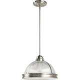 Pratt Street Prismatic Pendant — 12.75 Inch, Brushed Nickel