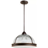 Pratt Street Prismatic Pendant — 16.25 Inch, Brushed Nickel