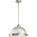 Pratt Street Prismatic Pendant — 16.25 Inch, Brushed Nickel