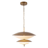 Prescott Chandelier — Vintage Brass/Opal Matte Glass