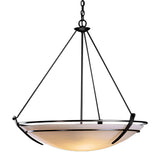 Presidio Tryne Large Scale Pendant, shown in Black, Opal Glass, by Hubbardton Forge