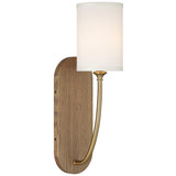 Preston 1 Light Sconce Vibrant Gold Wood By Crystorama