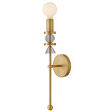 Prim Large Single Light Sconce Lacquered Brass 1