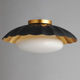 Primrose Flush Mount Black Gold Leaf By Maxim Lighting