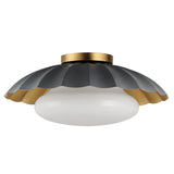 Primrose Flush Mount Dark Grey Gold Leaf DGGL By Maxim Lighting