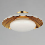 Primrose Flush Mount Matte White Gold Leaf By Maxim Lighting Alternative View