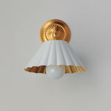 Primrose Wall Sconce Matte White / Gold Leaf by Maxim Lighting
