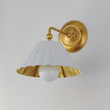 Primrose Wall Sconce Matte White / Gold Leaf by Maxim Lighting