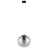 Priorat Pendant Medium Black Trasnparent By Eglo