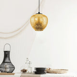 Priorat Pendant Medium Gold Coloured By Eglo - Lifestyle View