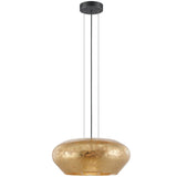 Priorat Wide Pendant Gold Coloured Brown By Eglo