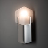 Prisma 1-Light Wall Sconce detail in Sterling, by Hubbardton Forge