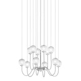 Puppet Chandelier By Vistosi, 12-Light, Finis: Chrome, Color: White, , | Casa Di Luce Lighting