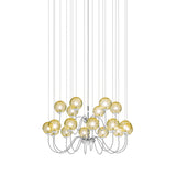 Puppet Chandelier By Vistosi, 18-Light, Finis: Chrome, Color: Amber, , | Casa Di Luce Lighting