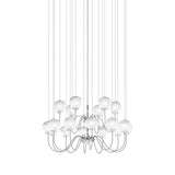 Puppet Chandelier By Vistosi, 18-Light, Finis: Chrome, Color: White, , | Casa Di Luce Lighting
