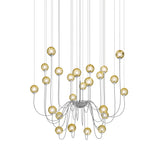 Puppet Chandelier By Vistosi, 24-Light, Finis: Chrome, Color: Amber, , | Casa Di Luce Lighting