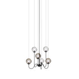 Puppet Chandelier By Vistosi, 6-Light, Finis: Matt Black, Color: Multicolor 3, , | Casa Di Luce Lighting