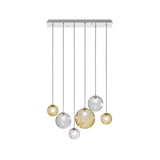 Puppet Linear Pendant Light By Vistosi, 6-Light, Finis: Chrome, Color: Multicolor 2, , | Casa Di Luce Lighting