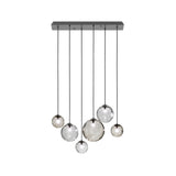 Puppet Linear Pendant Light By Vistosi, 6-Light, Finis: Matt Black, Color: Multicolor 3, , | Casa Di Luce Lighting