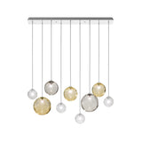 Puppet Linear Pendant Light By Vistosi, 9-Light, Finis: Chrome, Color: Multicolor 1, , | Casa Di Luce Lighting