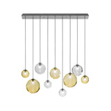 Puppet Linear Pendant Light By Vistosi, 9-Light, Finis: Matt Black, Color: Multicolor 2, , | Casa Di Luce Lighting