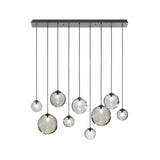 Puppet Linear Pendant Light By Vistosi, 9-Light, Finis: Matt Black, Color: Multicolor 3, , | Casa Di Luce Lighting