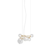 Puppet Ring SP 7 Pendant Light By Vistosi, Finis: Matt Gold, Color: Crystal, , | Casa Di Luce Lighting
