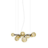 Puppet Ring SP 9 Pendant Light By Vistosi, Finis: Black Nickel, Color: Amber, , | Casa Di Luce Lighting